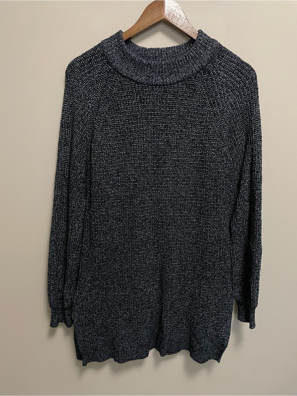 Roots Women's Salt & Pepper Marled Sweater Women’s Large